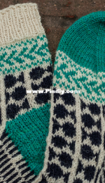 Fish and Seaweed Socks by Anna Lange-Free