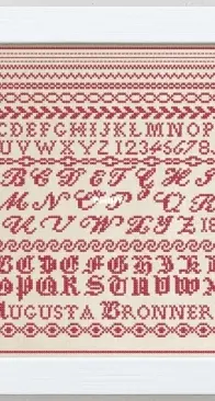 Modern Folk Embroidery - Augusta Bronner 1898  XSD+PCS