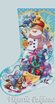 Little Mice Christmas Stocking by Victoria Pakhomova