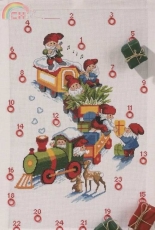 Permin 34-2262 Santa Train Advent Calendar