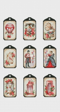 Retro Romance Keychains Set by Toma Reznichenko