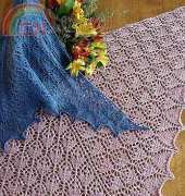 Flower Basket Lace Shawl & Scarf by Evelyn A. Clark