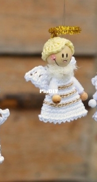 Mtinitoon -  Martina Ecki / Müller - Angel for wooden balls 23-25 mm - Engel für Holzkugeln 23-25 mm - German