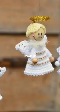 Mtinitoon -  Martina Ecki / Müller - Angel for wooden balls 23-25 mm - Engel für Holzkugeln 23-25 mm - German