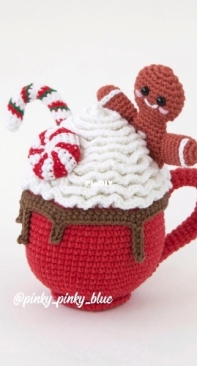 Pinky Pinky Blue - Nadejda Khegay - Christmas Hot Cocoa Mug