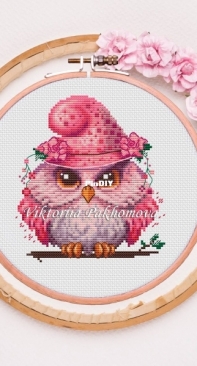 Pink Baby Owl by Victoria Pakhomova