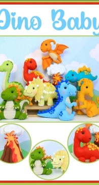 Atelie Fabrica de Feltros - Dino Baby - Portuguese
