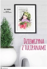 Coricamo 10099 Girl With Tulips From Igla Malowane 01-2018