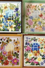 A Room with a View - Seasonal Window Scenes by Lesley Teare from  Cross Stitcher UK 121, 126, 130, 133