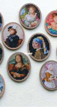 Divnaya Gallery - Leonardo Davinci Miniatures Portraits by  Divnaya Vishnya