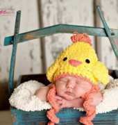 Jenny and Teddy - Jane Chan - Little Chicken Crochet Hat - Free