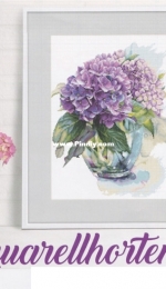 Coricamo10293 Aquarellhortensie from Dein Kreuzstich Magazin Nov/Dec 2020 PCS