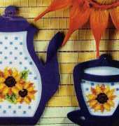 Cafetera y Taza Girasoles