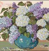 Lilac in Blue Vase