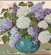 Lilac in Blue Vase