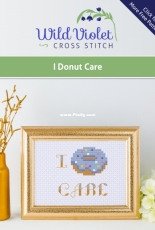 Wild Violet Cross Stitch - I Donut Care - Free