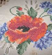 doily hardanger amapola