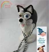 Desert Diamond Crochet - Rebecca Goldsmith - Siberian Husky Hat