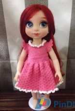 Crochet Dolls Pink dress