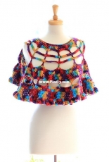 Double Stitch Twins -  Erika and Monika Simmons - LW2851 - Petticoat Poncho - Free