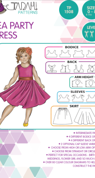 open lace back dress Baby Tea Party Sewing Pattern  Tadah Patterns + Sewing