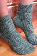 Heather Bines Socks by Hunter Hammersen