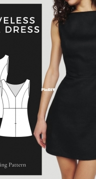 Witeson Patterns - Sleeveless A-Line Dress - English