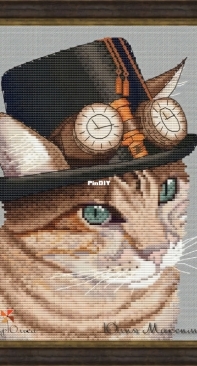 Steampunk Cat by Julia Maksimets