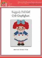 GraphedChartsDepot - Lissa Mitchell - Raggedy Doll Girl Crib Graphghan