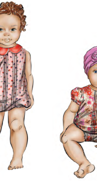 Tadah Patterns - Pleatie Playsuit - Size 0 month 3 years