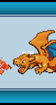 Cross Stitch Quest - Pokémon - Charizard - Free