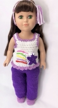 Adoring Doll Clothes - Pamela Barton - 18 inches Doll Shooting Star