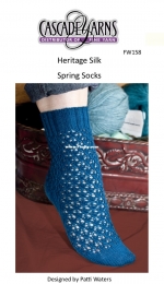 FW158 Heritage Silk Spring Socks by Patti Waters for Cascade Yarns - Free