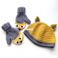Pandora House - Fox Mittens and Hat - Japanese - Free