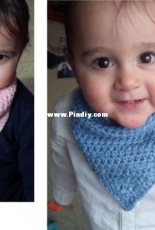 Cute Little Crochet- Alicia Cromwell - Baby Bandana Bib with Soother Attachment