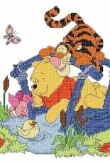 Designer Stitches D114 Poohs Duck Pond