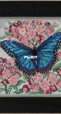 Mill Hill  MH14-2216 Blue Morpho butterfly