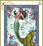 Moonlight Laguna Mermaid by Nora Corbett from Cross Stitch & Needlework July 2014 XSD