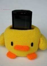Sky Magenta - Cell Phone Holder Duck