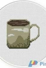Daily Cross Stitch - Mountain Coffee