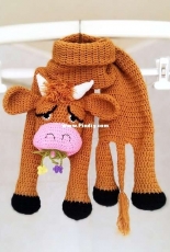 Stepbystepatterns - Paula Tant Rybinsk - Animal scarf cow - English