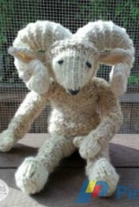 Eunice Ewe Stuffed Animal by Evelyn Arvey-Free