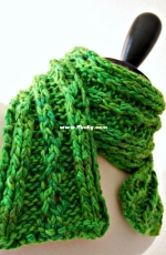 Green Gauntlet and Scarf Set by Michelle Miller-Free