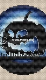 Paradise Stitch - Blue Pumpkin by Olga Lankevich