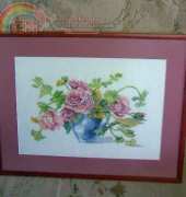rose in vase