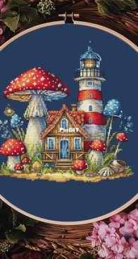 XFree Stitch - Nautical Mushroom House by Svitlana Hrybach