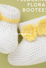 Paintbox Yarn - Fledgling Floral Bootees - Free
