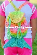Crazy 4 Crochet Momma - Furls Crochet - Miranda Nippert - Mer-magical Mermaid Backpack