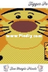 Two Magic Pixels - Tigger portrait