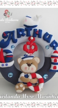 Paola Irribarra - Sailor Bear Garland - Guirlanda Urso Marinheiro - Portuguese